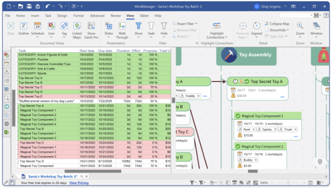 MindManager screenshot